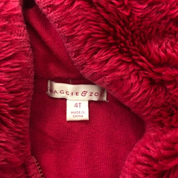 Maggie‎ & Zoe/ Jumping Beans Girls 4T Red and Pink Hoodies Bundle - Picture 4 of 6
